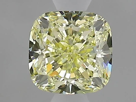 0.82ct Cushion brilliant Natural Diamond (Colour Fancy Yellowish Yellow, Clarity VS1, GIA Certified)