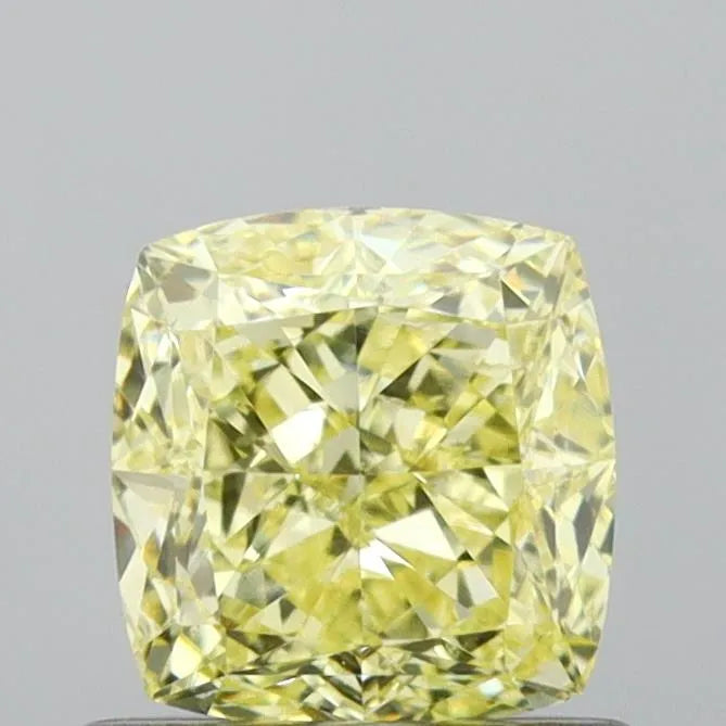 0.83ct Cushion modified Lab Grown Diamond (Colour Fancy Yellow, Clarity VS1, IGI Certified)