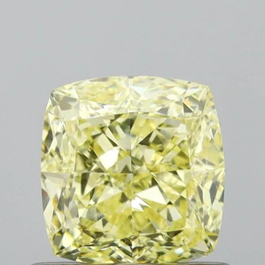 0.83ct Cushion modified Lab Grown Diamond (Colour Fancy Yellow, Clarity VS1, IGI Certified)