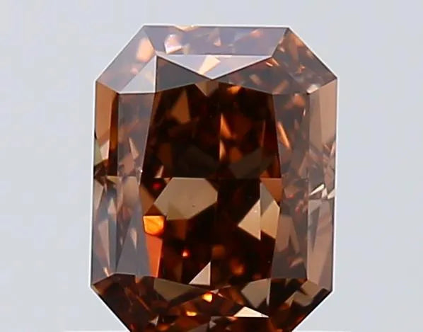 0.83ct Radiant Natural Diamond (Colour Fancy Dark Orangey Brown, Clarity VS2, GIA Certified)