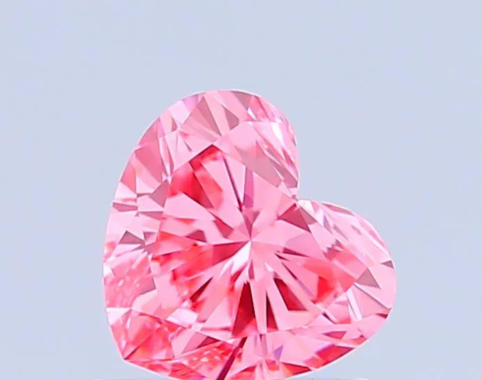 0.85ct Heart Lab Grown Diamond (Colour Fancy Vivid Pink, Clarity VVS2, IGI Certified)