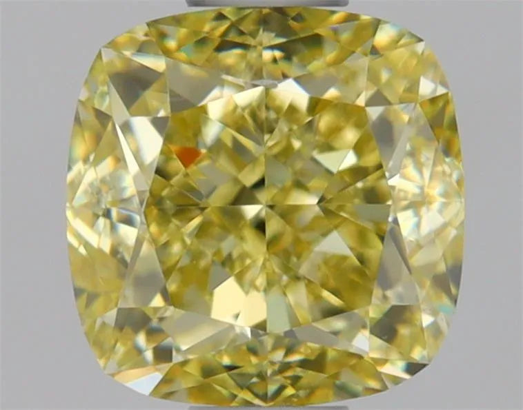 0.90ct Cushion brilliant Natural Diamond (Colour Fancy Light Brownish Yellow, Clarity VS2, GIA Certified)