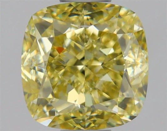 0.90ct Cushion brilliant Natural Diamond (Colour Fancy Light Brownish Yellow, Clarity VS2, GIA Certified)
