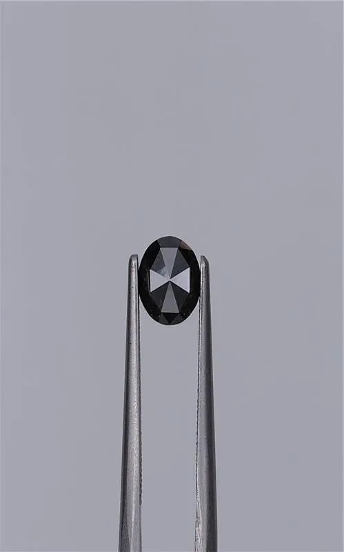 0.94ct Oval Natural Diamond (Colour Fancy Black, Clarity VVS2, Cut EX, GIA Certified)