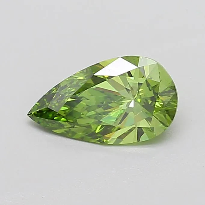 0.99ct Pear Lab Grown Diamond (Colour Fancy Vivid Green, Clarity VS1, IGI Certified)