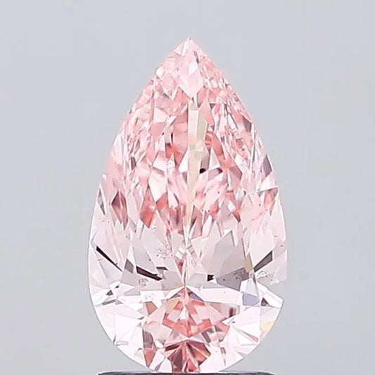 1.54ct Pear Lab Grown Diamond (Colour Fancy Vivid Pink, Clarity VS2, IGI Certified)