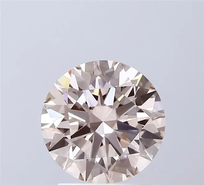 2.02ct Round Lab Grown Diamond (Colour Fancy Brownish Pink, Clarity VVS2, Cut VG, IGI Certified)