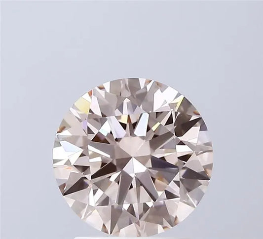 2.02ct Round Lab Grown Diamond (Colour Fancy Brownish Pink, Clarity VVS2, Cut VG, IGI Certified)