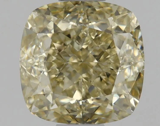 1.00ct Cushion brilliant Natural Diamond (Colour Fancy Brownish Yellow, Clarity VS2, GIA Certified)