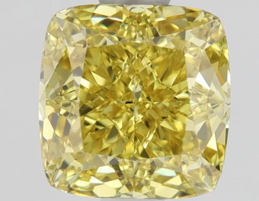 1.00ct Cushion brilliant Natural Diamond (Colour Fancy Deep Yellow, Clarity VVS1, GIA Certified)