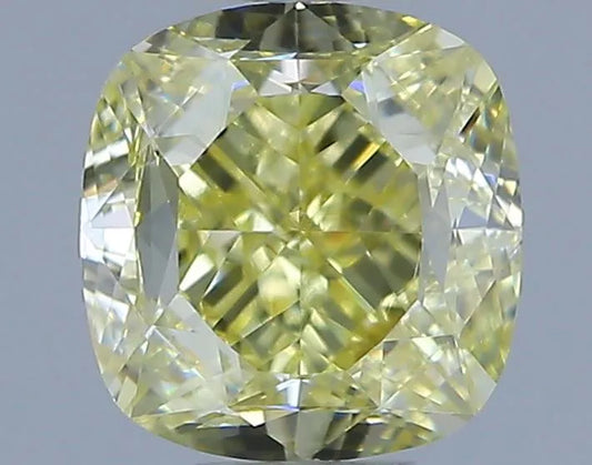 1.00ct Cushion brilliant Natural Diamond (Colour Fancy Light Yellow, Clarity VS1, GIA Certified)
