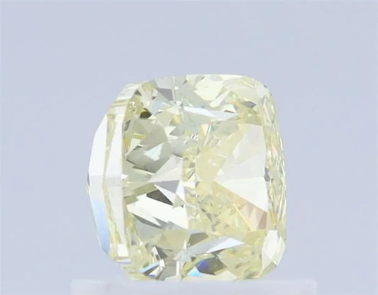 1.00ct Cushion brilliant Natural Diamond (Colour Fancy Light Yellow, Clarity VS2, GIA Certified)