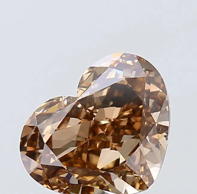 1.00ct Heart Natural Diamond (Colour Fancy Dark Orangey Brown, Clarity VS2, GIA Certified)
