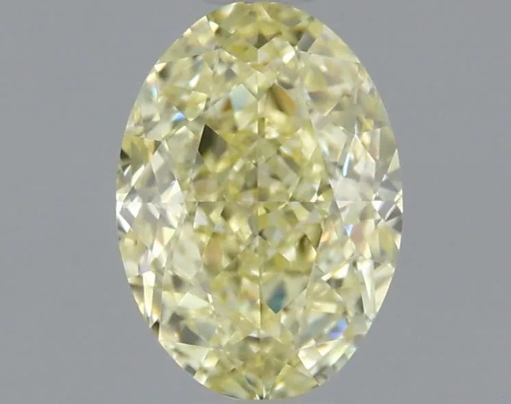 1.00ct Oval Natural Diamond (Colour Fancy Light Yellow, Clarity VS2, GIA Certified)