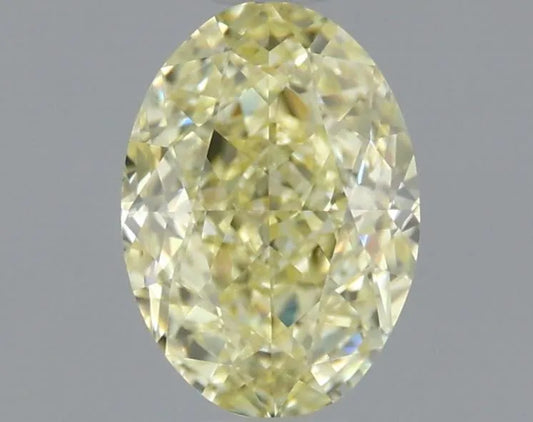 1.00ct Oval Natural Diamond (Colour Fancy Light Yellow, Clarity VS2, GIA Certified)