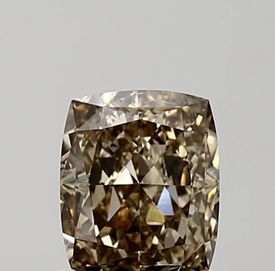 1.01ct Cushion brilliant Natural Diamond (Colour Fancy Dark Yellowish Brown, Clarity VS2, GIA Certified)