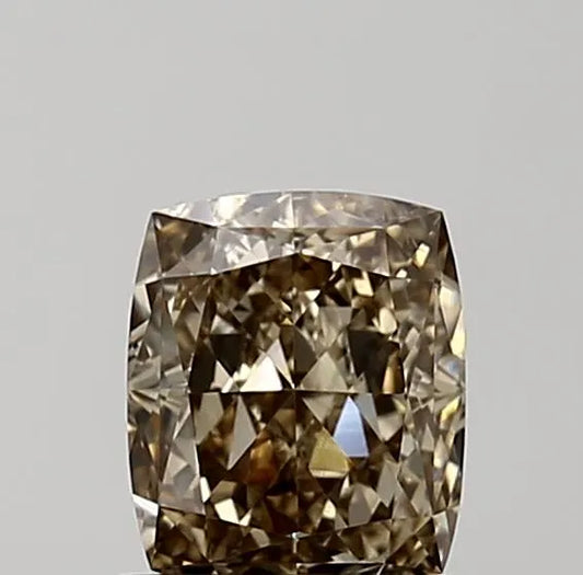 1.01ct Cushion brilliant Natural Diamond (Colour Fancy Dark Yellowish Brown, Clarity VS2, GIA Certified)