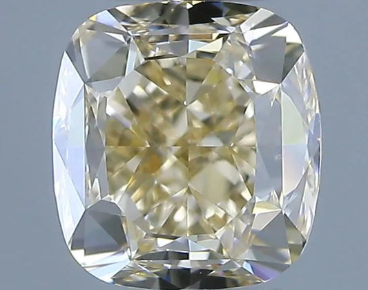 1.01ct Cushion brilliant Natural Diamond (Colour Fancy Light Yellow, Clarity VS1, GIA Certified)