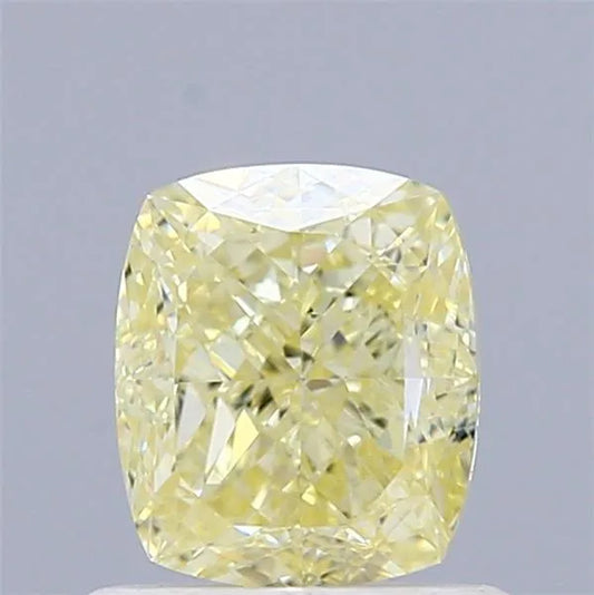 1.01ct Cushion brilliant Natural Diamond (Colour Fancy Light Yellow, Clarity VS2, GIA Certified)