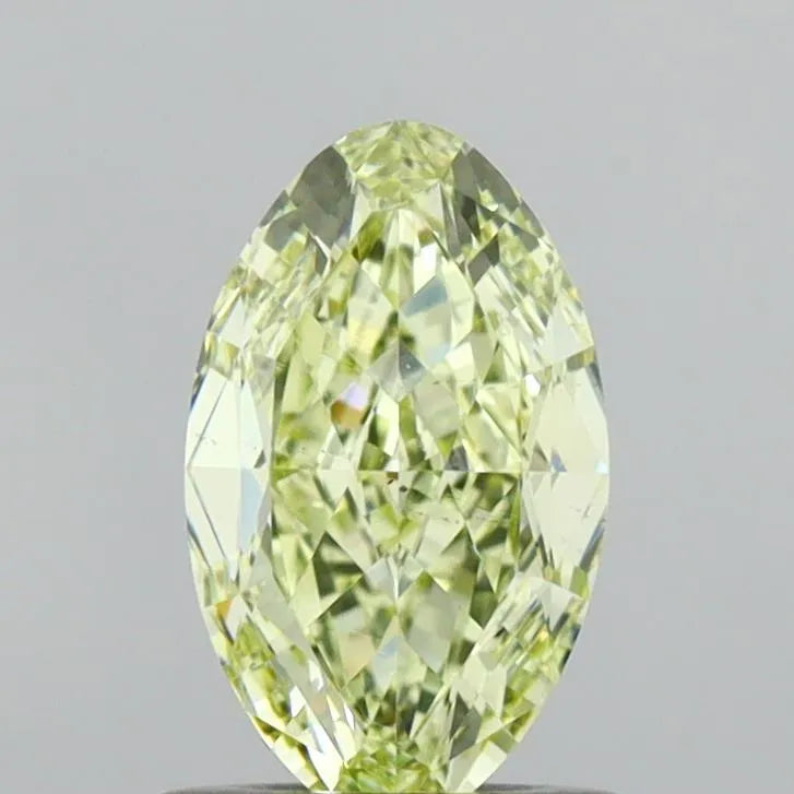 1.01ct Oval Natural Diamond (Colour Fancy Light Greenish Yellow, Clarity VS2, GIA Certified)
