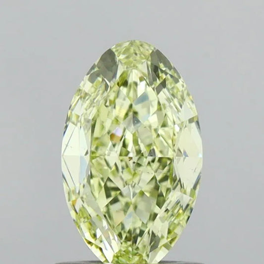 1.01ct Oval Natural Diamond (Colour Fancy Light Greenish Yellow, Clarity VS2, GIA Certified)