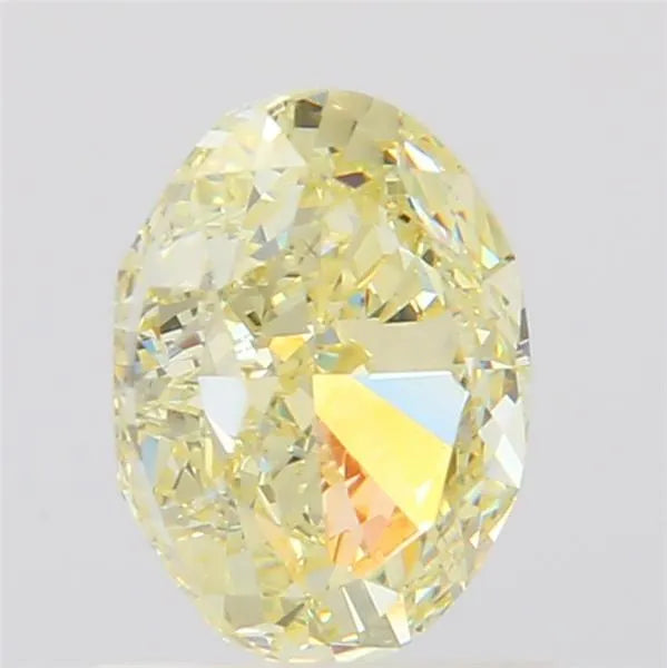 1.01ct Oval Natural Diamond (Colour Fancy Light Yellow, Clarity VVS2, GIA Certified)