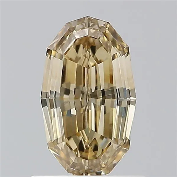 1.01ct Oval Natural Diamond (Colour Fancy Light Yellowish Brown, Clarity VS1, GIA Certified)