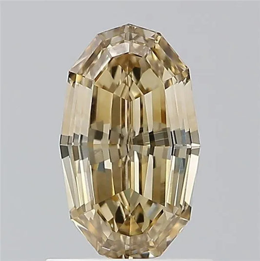1.01ct Oval Natural Diamond (Colour Fancy Light Yellowish Brown, Clarity VS1, GIA Certified)