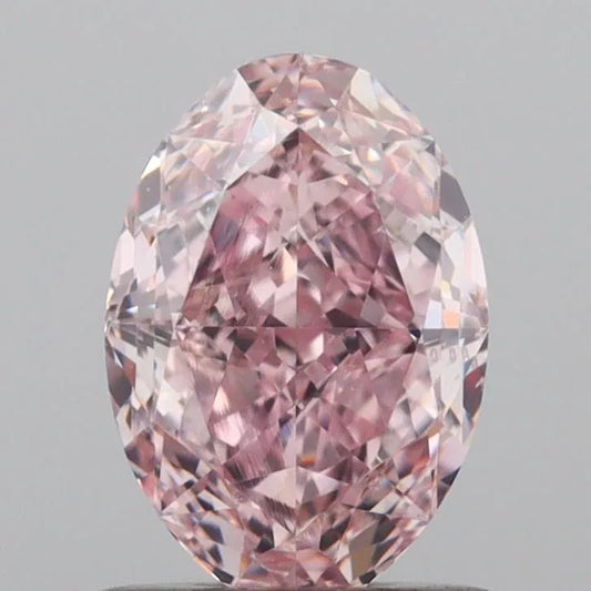 1.01ct Oval Natural Diamond (Colour Fancy Orangey Pink, Clarity VS2, GIA Certified)