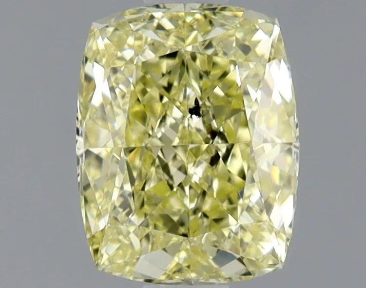 1.03ct Cushion brilliant Natural Diamond (Colour Fancy Light Yellow, Clarity SI1, GIA Certified)