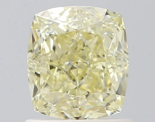 1.03ct Cushion brilliant Natural Diamond (Colour Fancy Light Yellow, Clarity VVS1, GIA Certified)