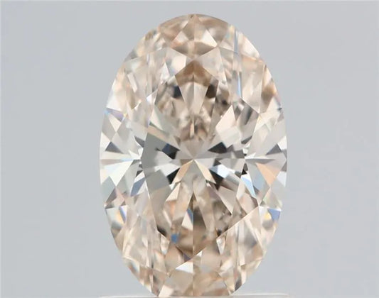 1.05ct Oval Natural Diamond (Colour Faint Brown, Clarity VVS1, GIA Certified)