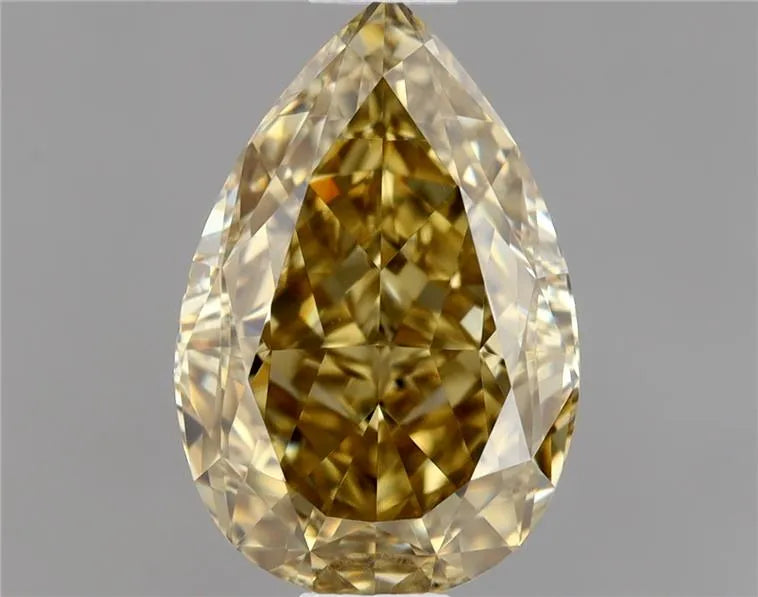 1.06ct Pear Natural Diamond (Colour Fancy Deep Brownish Yellow, Clarity VVS1, Cut GD, GIA Certified)