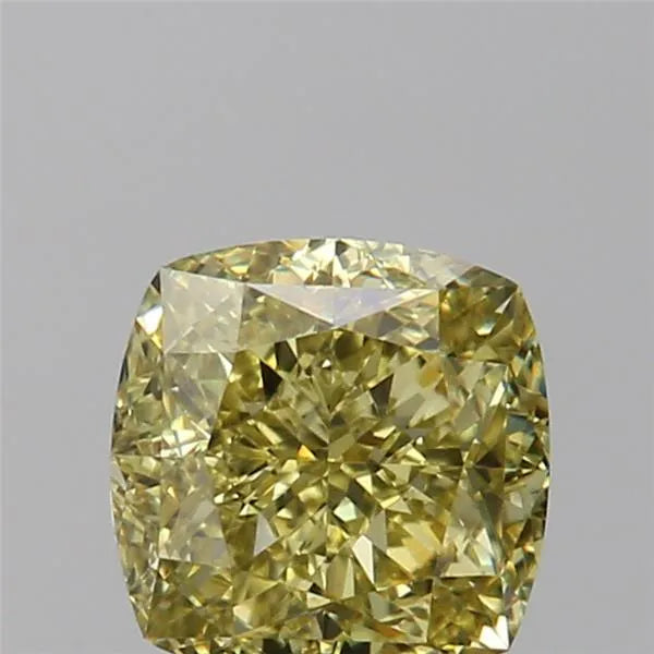1.08ct Cushion brilliant Natural Diamond (Colour Fancy Yellow, Clarity VVS2, GIA Certified)