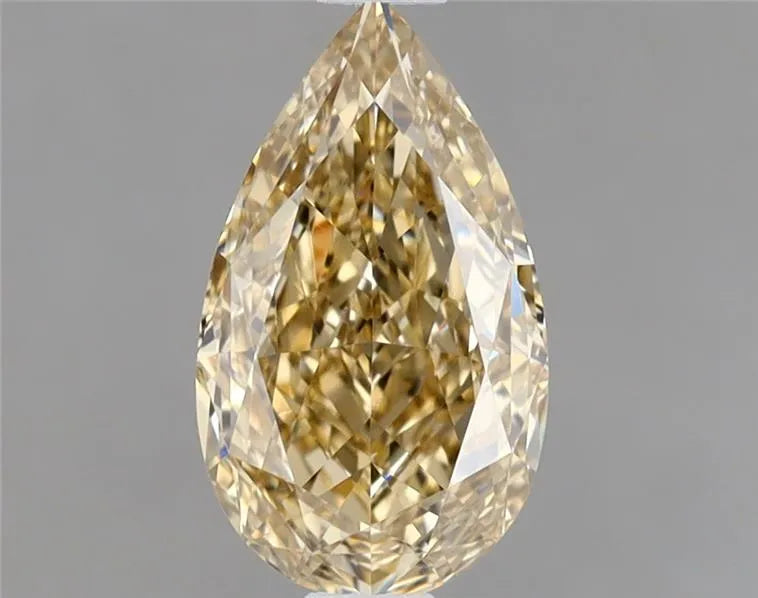 1.08ct Pear Natural Diamond (Colour Fancy Yellow Brown, Clarity VVS1, Cut GD, GIA Certified)