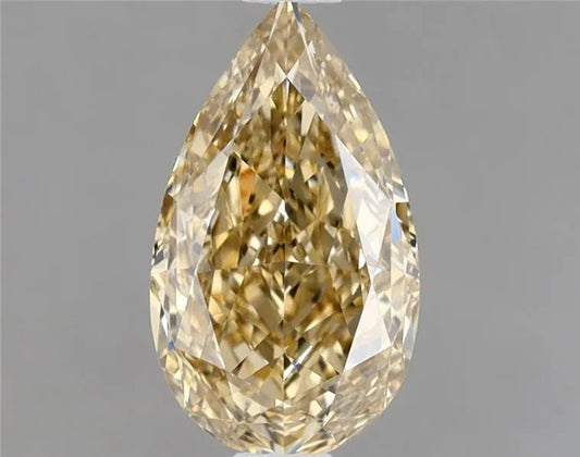 1.08ct Pear Natural Diamond (Colour Fancy Yellow Brown, Clarity VVS1, Cut GD, GIA Certified)