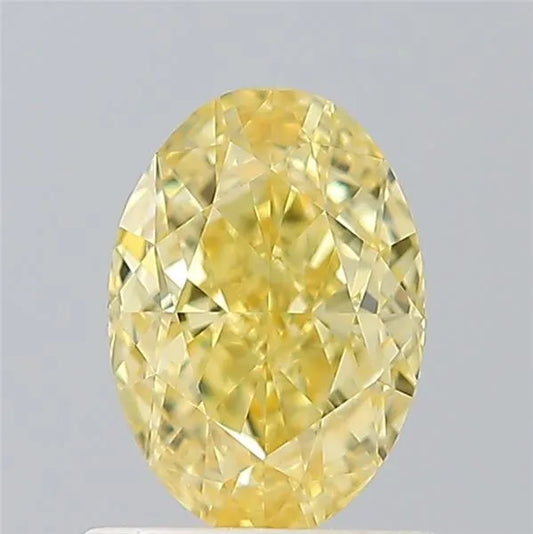 1.10ct Oval Lab Grown Diamond (Colour Fancy Intense Yellow, Clarity VVS2, IGI Certified)