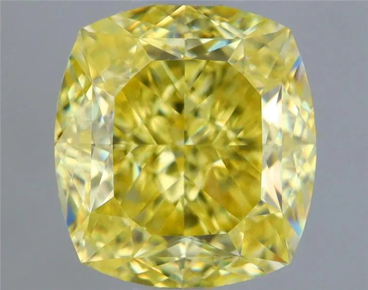 1.11ct Cushion brilliant Natural Diamond (Colour Fancy Intense Yellow, Clarity VVS2, GIA Certified)