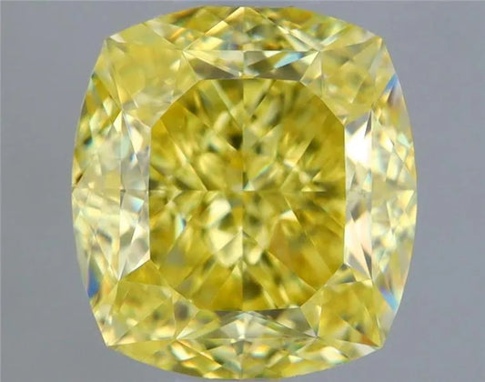 1.11ct Cushion brilliant Natural Diamond (Colour Fancy Intense Yellow, Clarity VVS2, GIA Certified)