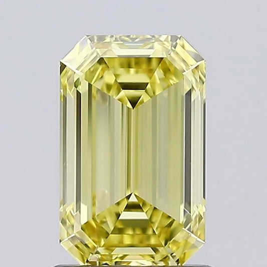 1.13ct Emerald Natural Diamond (Colour Fancy Yellow, Clarity VS1, GIA Certified)