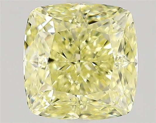 1.17ct Cushion modified Natural Diamond (Colour Fancy Light Yellow, Clarity VVS1, Cut EX, GIA Certified)