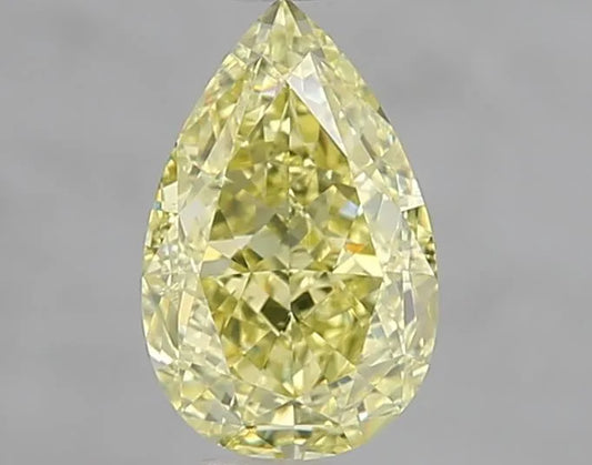 1.22ct Pear Natural Diamond (Colour Fancy Yellow, Clarity VVS1, GIA Certified)