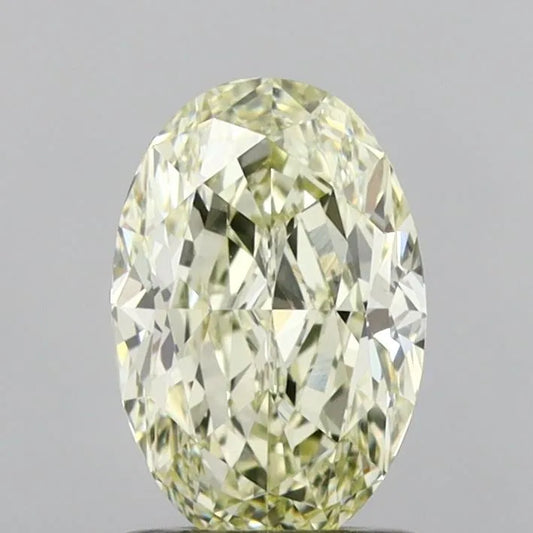 1.30ct Oval Natural Diamond (Colour Fancy Light Greenish Yellow, Clarity VS1, GIA Certified)