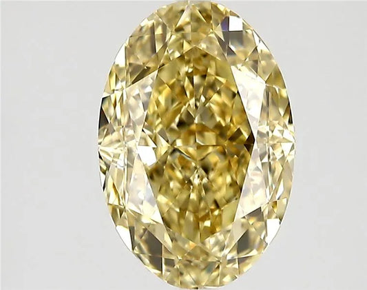 1.43ct Oval Natural Diamond (Colour Fancy Yellow, Clarity VS1, Cut EX, GIA Certified)
