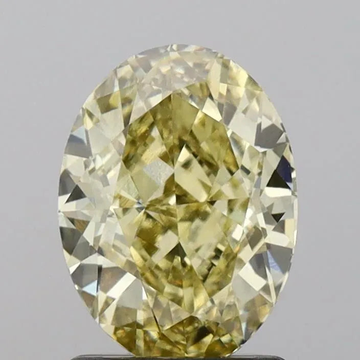 1.50ct Oval Lab Grown Diamond (Colour Fancy Light Yellow, Clarity VVS2, IGI Certified)