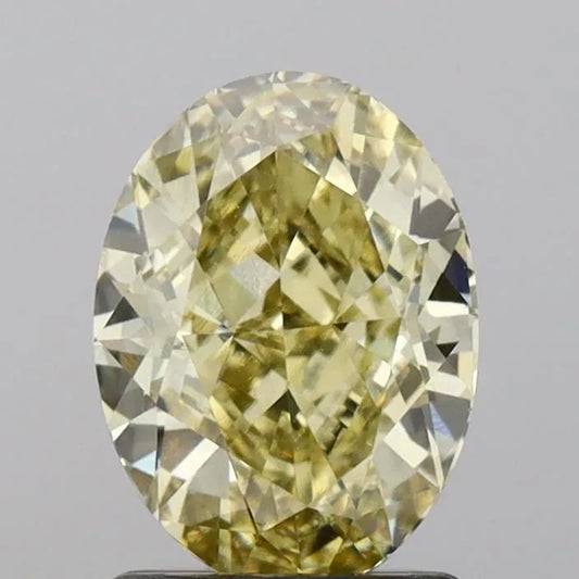 1.50ct Oval Lab Grown Diamond (Colour Fancy Light Yellow, Clarity VVS2, IGI Certified)
