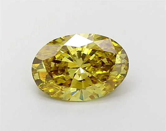 1.50ct Oval Lab Grown Diamond (Colour Fancy Vivid Yellow, Clarity SI1, IGI Certified)