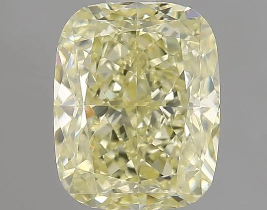 1.51ct Cushion brilliant Natural Diamond (Colour Fancy Light Yellow, Clarity VS1, GIA Certified)