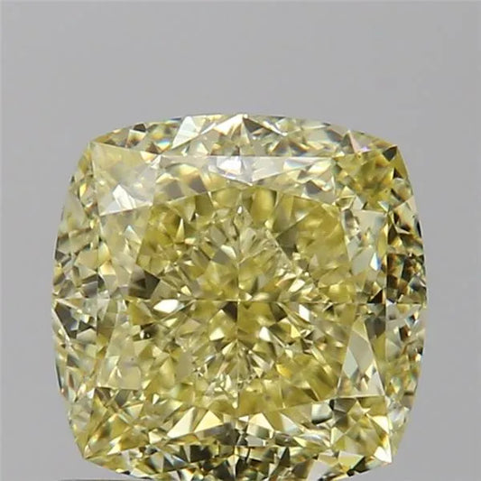 1.51ct Cushion brilliant Natural Diamond (Colour Fancy Yellow, Clarity VS2, GIA Certified)