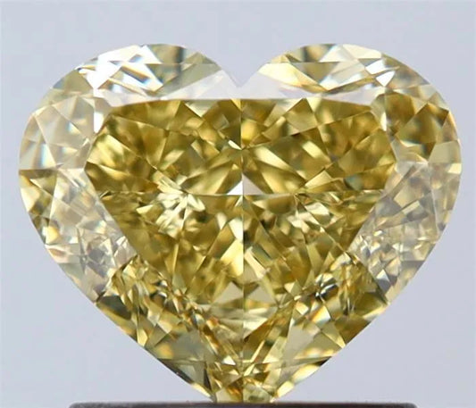 1.51ct Heart Natural Diamond (Colour Fancy Yellow, Clarity VS2, GIA Certified)